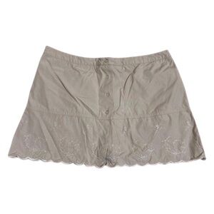 Tan embroidered skirt